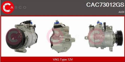 Casco CAC73012GS - Компрессор кондиционера autospares.lv
