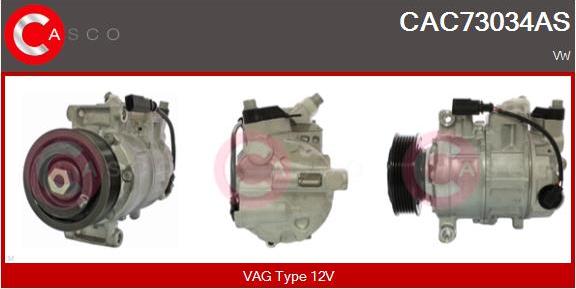 Casco CAC73034AS - Компрессор кондиционера autospares.lv