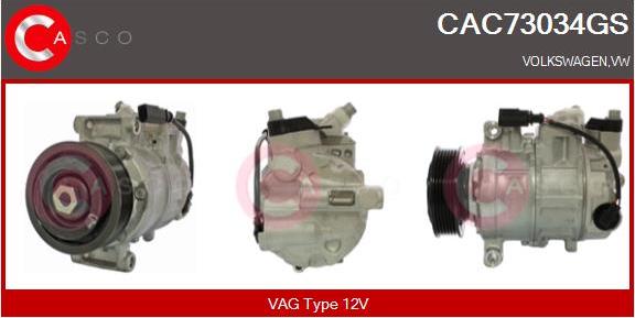 Casco CAC73034GS - Компрессор кондиционера autospares.lv