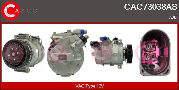 Casco CAC73038AS - Компрессор кондиционера autospares.lv