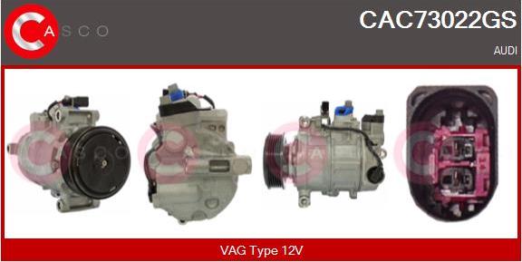 Casco CAC73022GS - Компрессор кондиционера autospares.lv