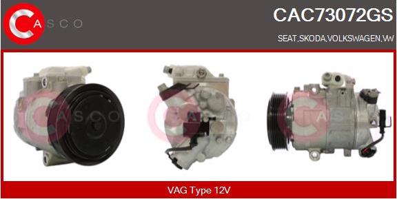 Casco CAC73072GS - Компрессор кондиционера autospares.lv