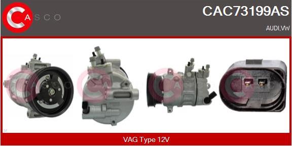 Casco CAC73199AS - Компрессор кондиционера autospares.lv