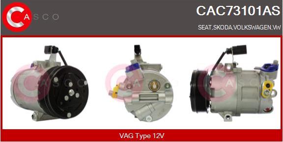 Casco CAC73101AS - Компрессор кондиционера autospares.lv