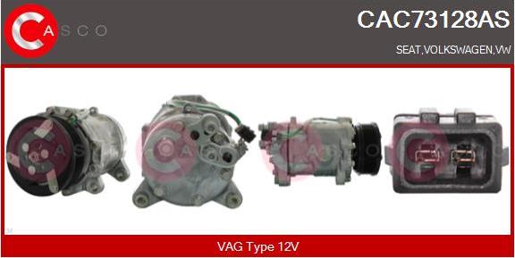 Casco CAC73128AS - Компрессор кондиционера autospares.lv