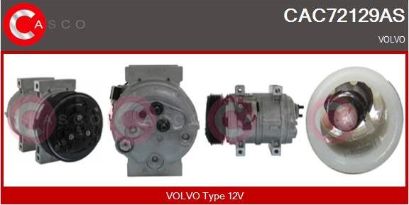Casco CAC72129AS - Компрессор кондиционера autospares.lv