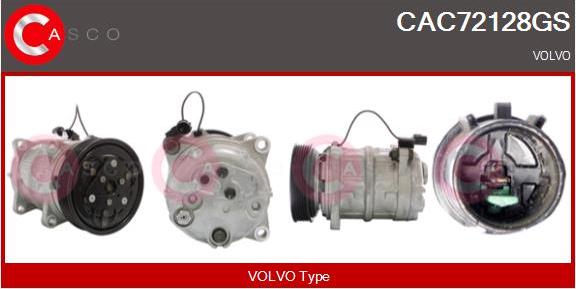 Casco CAC72128GS - Компрессор кондиционера autospares.lv