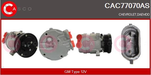 Casco CAC77070AS - Компрессор кондиционера autospares.lv