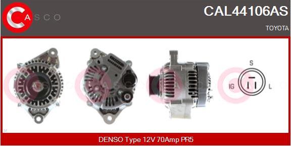 Casco CAL44106AS - Генератор autospares.lv