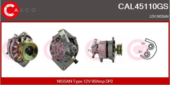 Casco CAL45110GS - Генератор autospares.lv