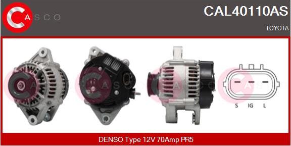 Casco CAL40110AS - Генератор autospares.lv