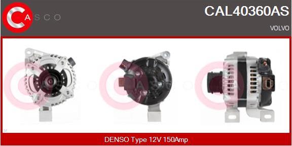 Casco CAL40360AS - Генератор autospares.lv