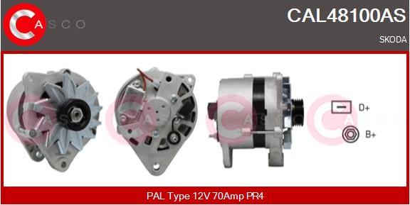 Casco CAL48100AS - Генератор autospares.lv