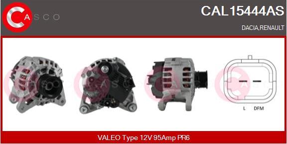 Casco CAL15444AS - Генератор autospares.lv
