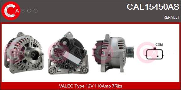 Casco CAL15450AS - Генератор autospares.lv