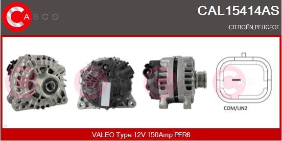 Casco CAL15414AS - Генератор autospares.lv