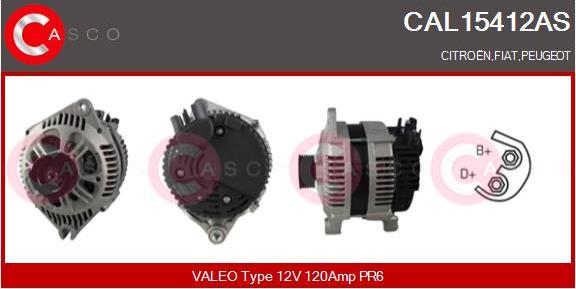 Casco CAL15412AS - Генератор autospares.lv