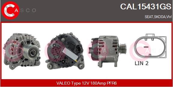 Casco CAL15431GS - Генератор autospares.lv