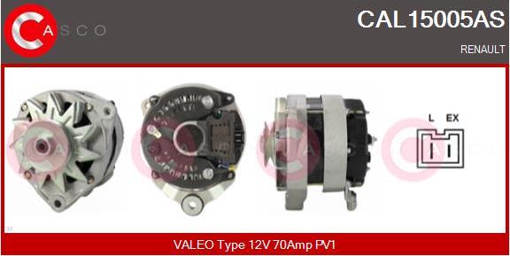 Casco CAL15005AS - Генератор autospares.lv