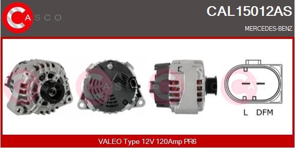 Casco CAL15012AS - Генератор autospares.lv