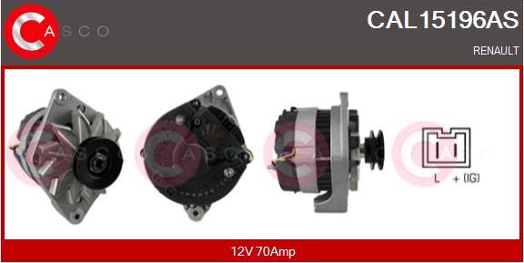 Casco CAL15196AS - Генератор autospares.lv