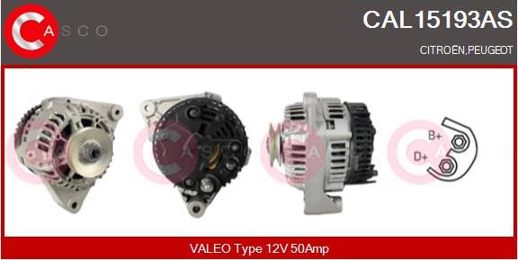 Casco CAL15193AS - Генератор autospares.lv