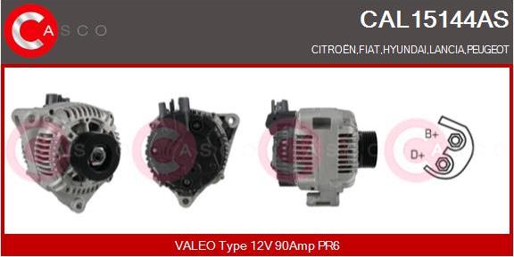 Casco CAL15144AS - Генератор autospares.lv
