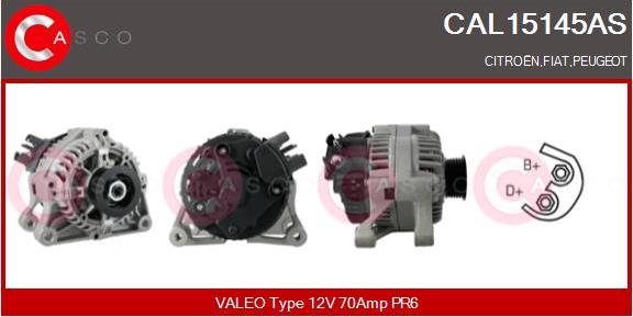 Casco CAL15145AS - Генератор autospares.lv