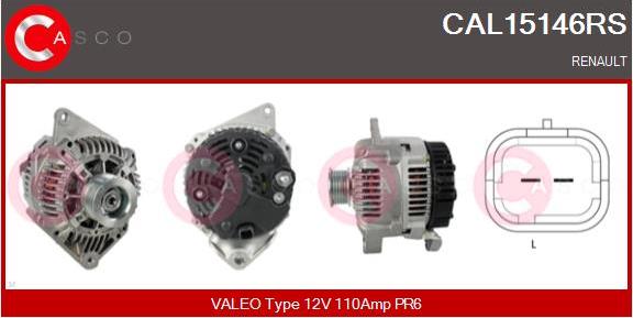 Casco CAL15146RS - Генератор autospares.lv