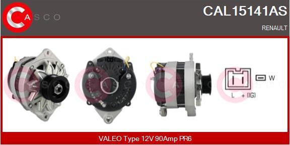 Casco CAL15141AS - Генератор autospares.lv