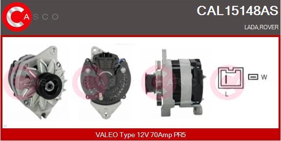 Casco CAL15148AS - Генератор autospares.lv