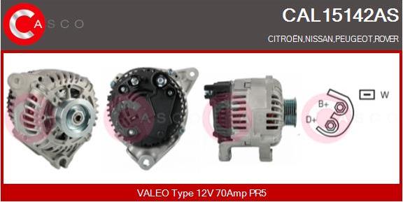 Casco CAL15142AS - Генератор autospares.lv