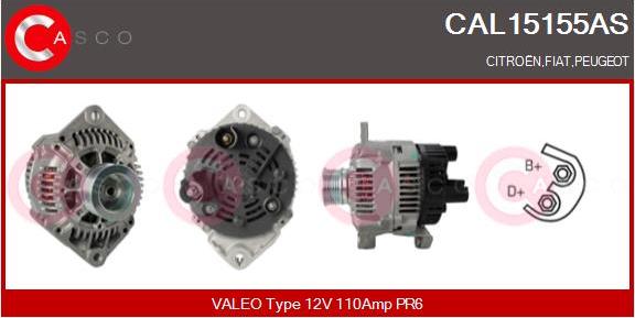 Casco CAL15155AS - Генератор autospares.lv