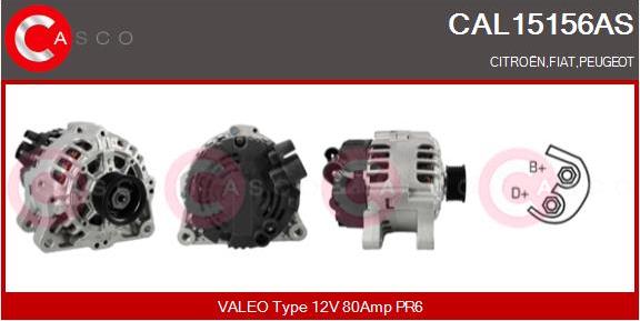 Casco CAL15156AS - Генератор autospares.lv