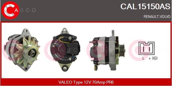 Casco CAL15150AS - Генератор autospares.lv