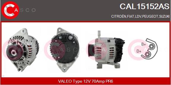 Casco CAL15152AS - Генератор autospares.lv