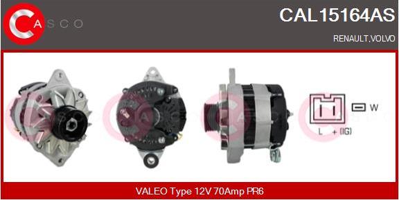 Casco CAL15164AS - Генератор autospares.lv