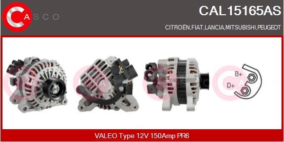 Casco CAL15165AS - Генератор autospares.lv