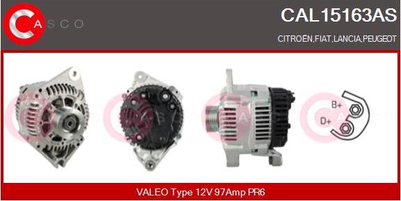 Casco CAL15163AS - Генератор autospares.lv