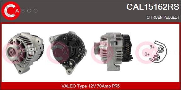 Casco CAL15162RS - Генератор autospares.lv