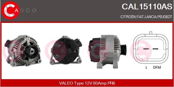 Casco CAL15110AS - Генератор autospares.lv
