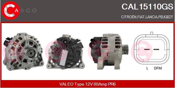 Casco CAL15110GS - Генератор autospares.lv