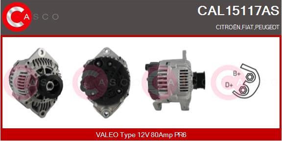 Casco CAL15117AS - Генератор autospares.lv