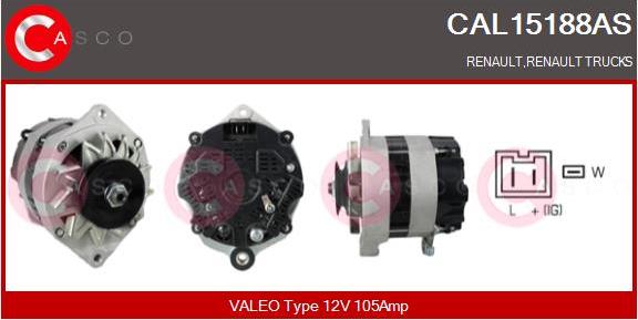 Casco CAL15188AS - Генератор autospares.lv