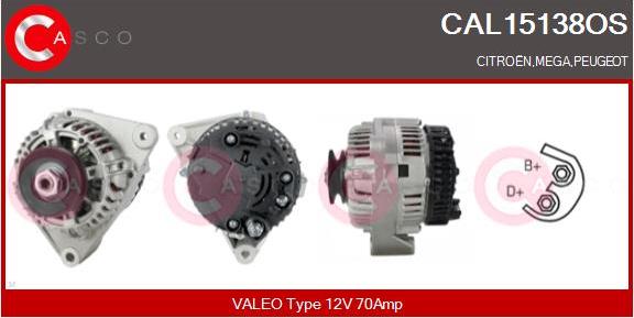 Casco CAL15138OS - Генератор autospares.lv