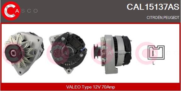 Casco CAL15137AS - Генератор autospares.lv