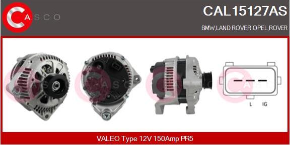 Casco CAL15127AS - Генератор autospares.lv