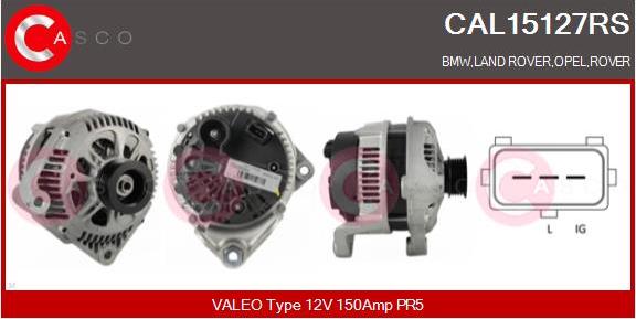 Casco CAL15127RS - Генератор autospares.lv