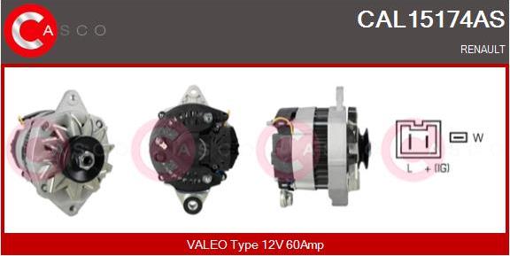 Casco CAL15174AS - Генератор autospares.lv