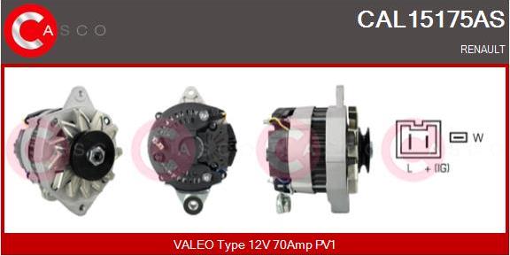 Casco CAL15175AS - Генератор autospares.lv